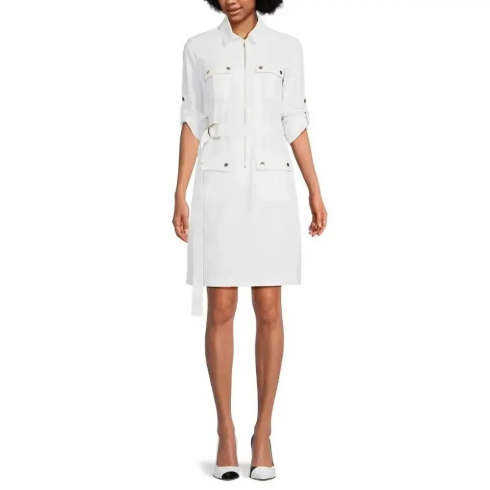 Sharagano Roll Up Pocket Dress Size 4P